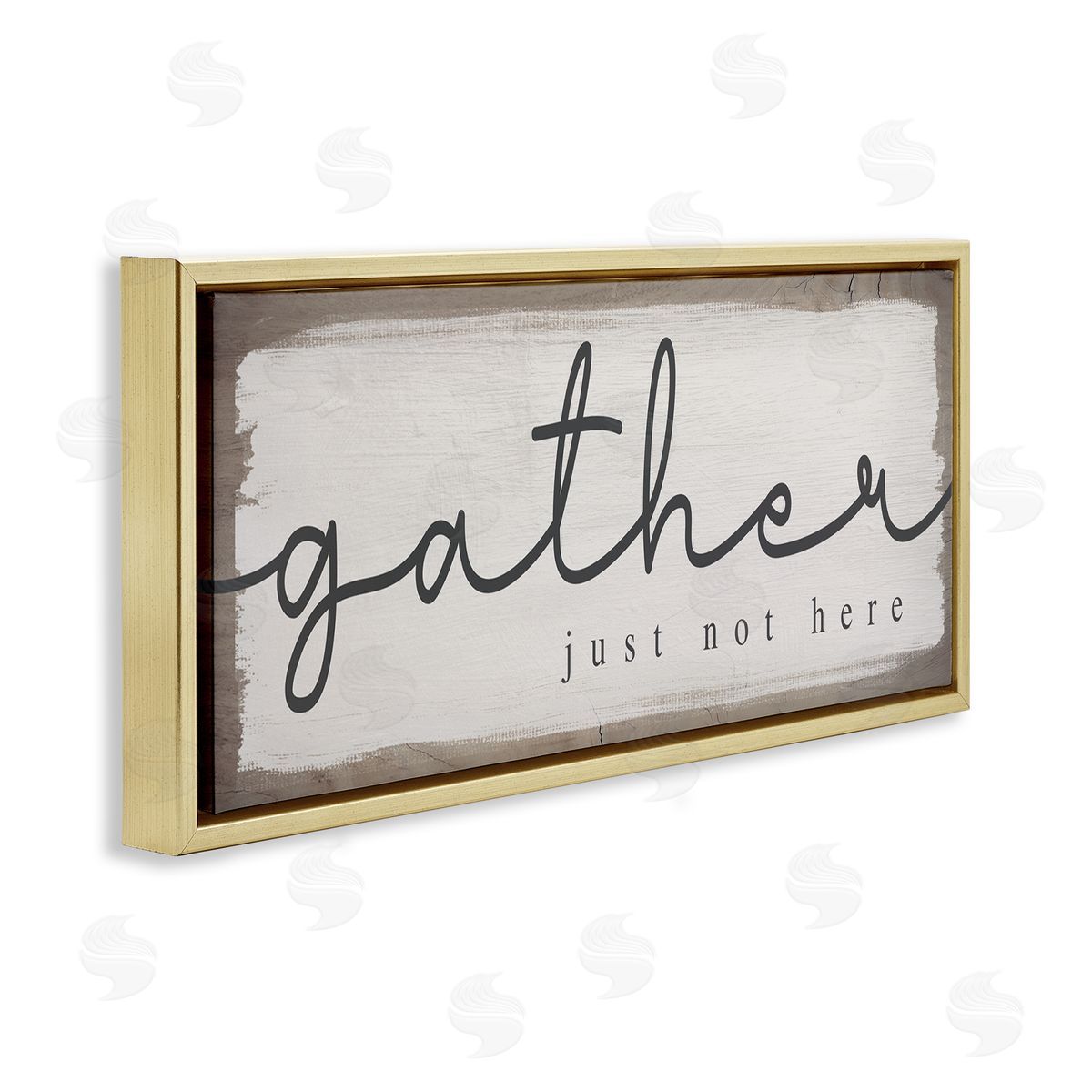 Stupell Studio Gather Just Not Here Playful Calligraphy Phrase