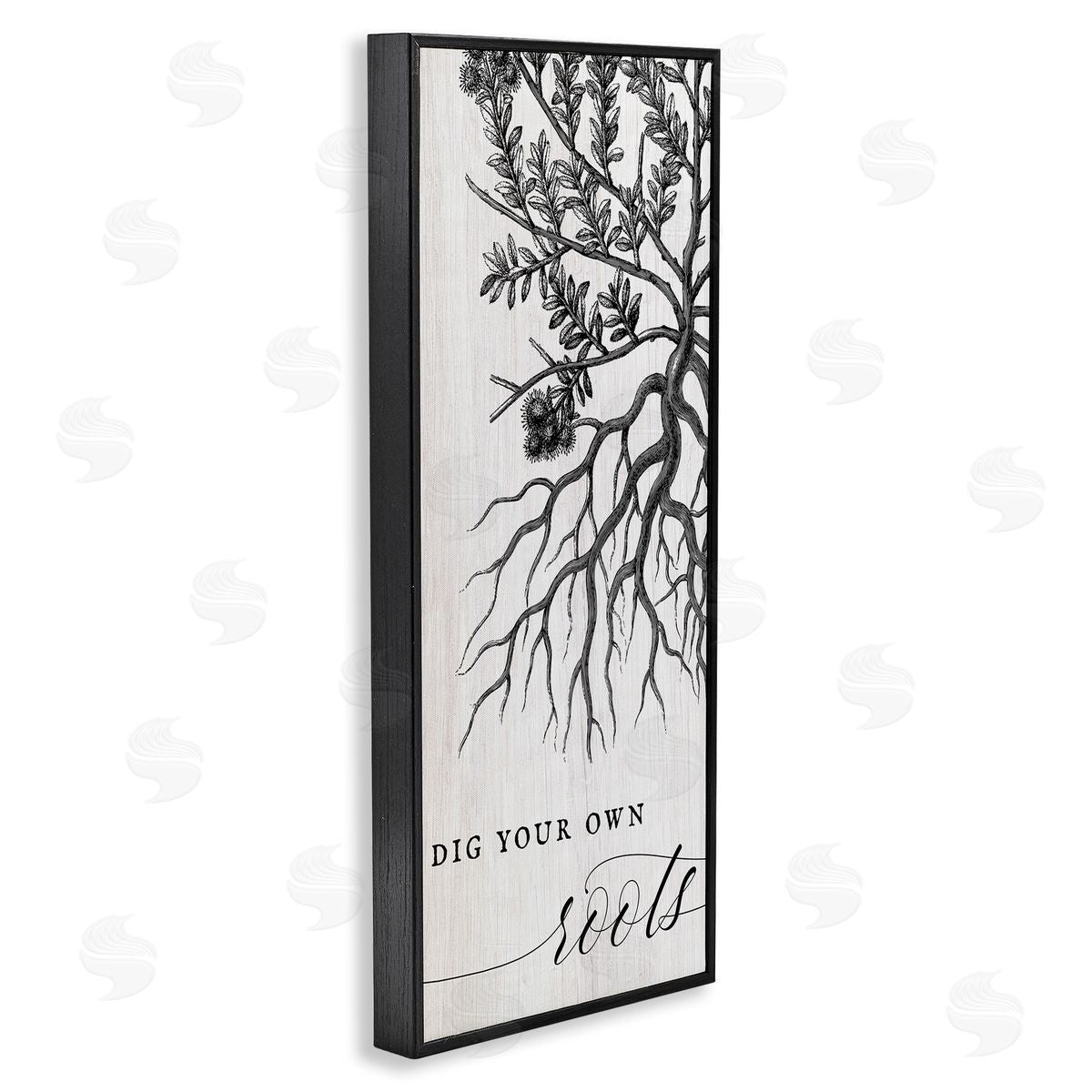Dig Your Own Roots Empowering Black Frame Print Wall Art, Home Decor by Stupell Studio