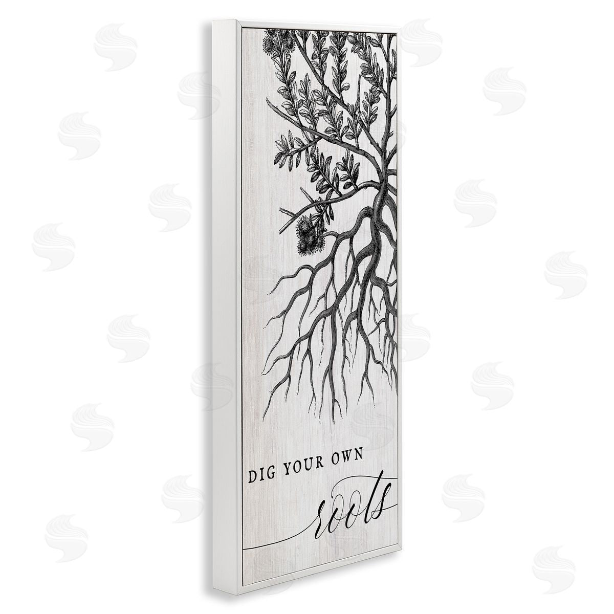 Dig Your Own Roots Empowering White Frame Print Wall Art, Home Decor by Stupell Studio