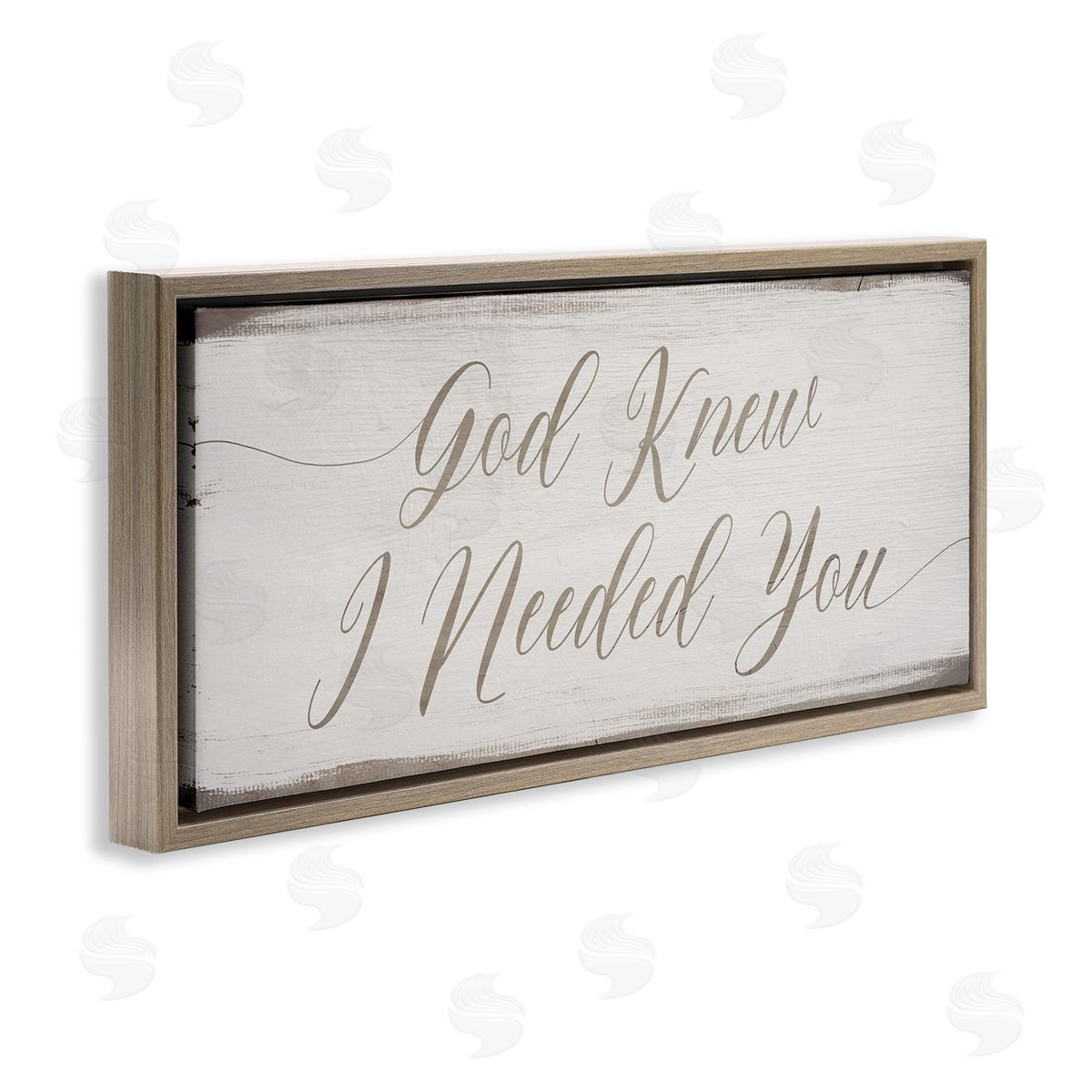 Stupell Studio God Knew I Needed You Romantic Religious Phrase
