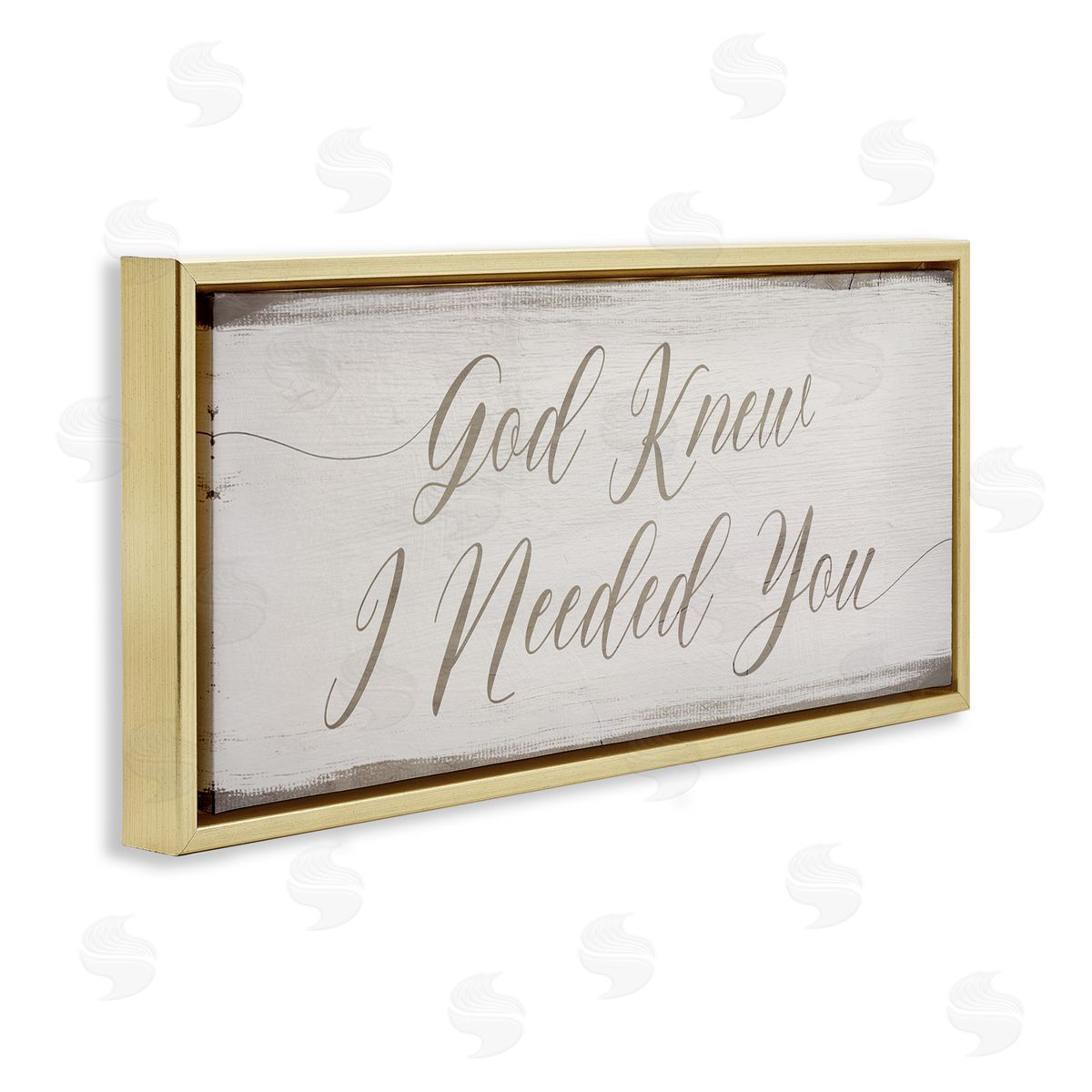 Stupell Studio God Knew I Needed You Romantic Religious Phrase
