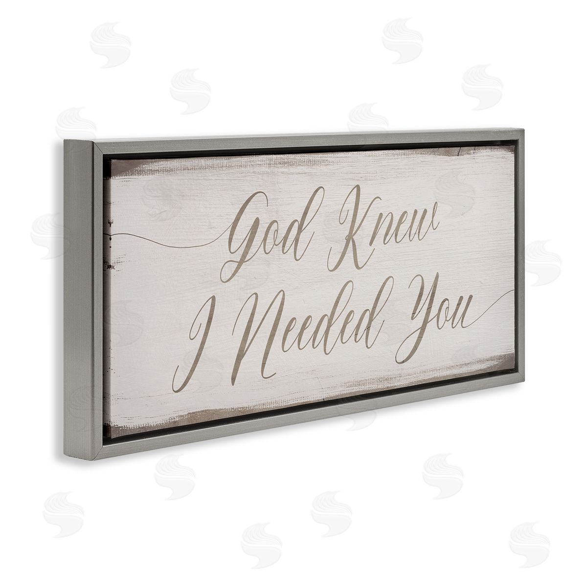 Stupell Studio God Knew I Needed You Romantic Religious Phrase