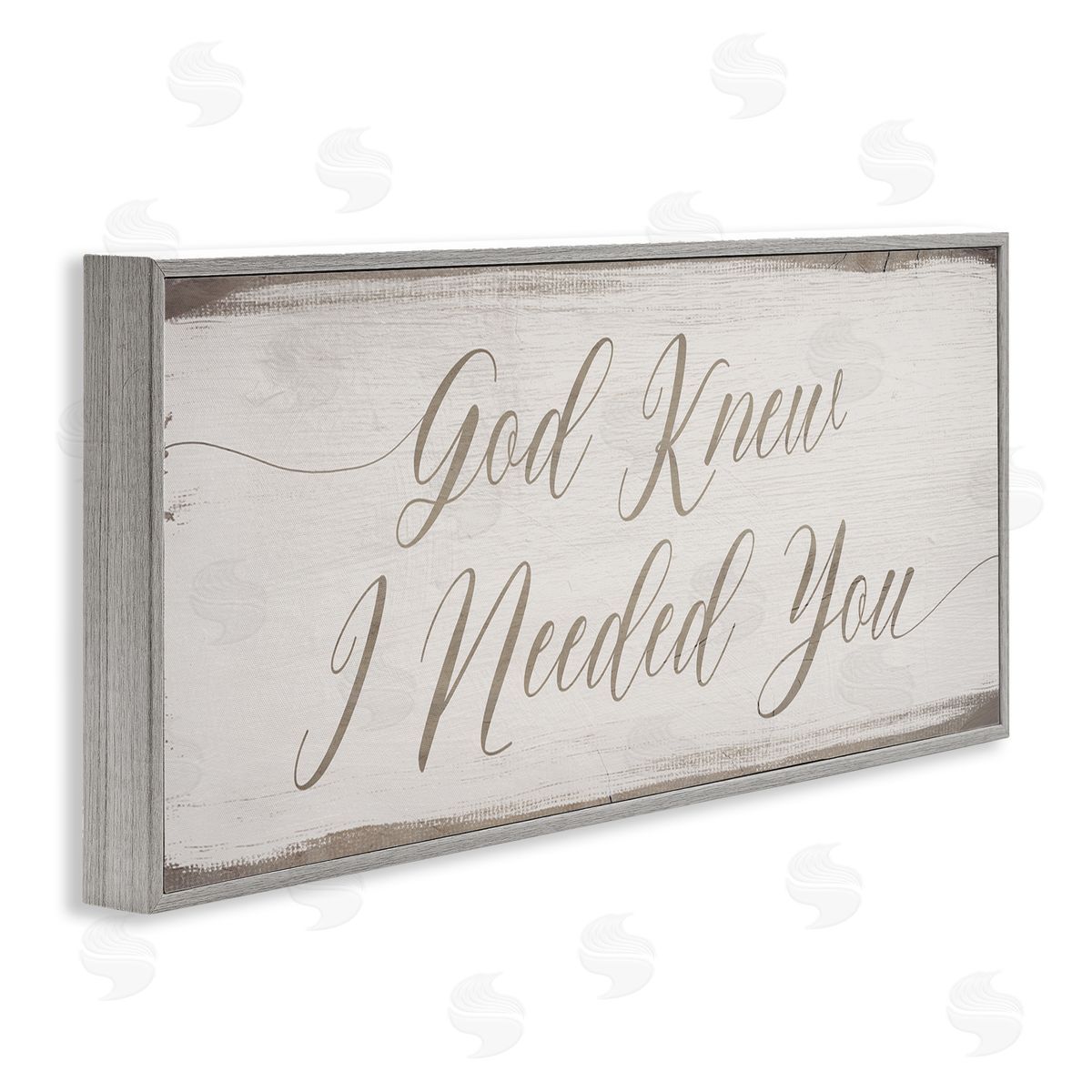 Stupell Studio God Knew I Needed You Romantic Religious Phrase