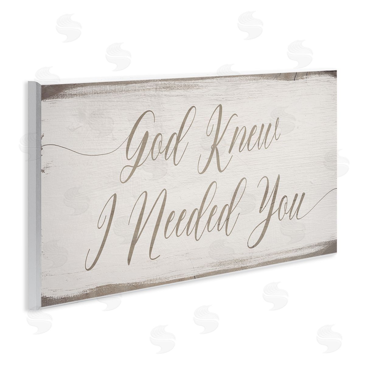 Stupell Studio God Knew I Needed You Romantic Religious Phrase