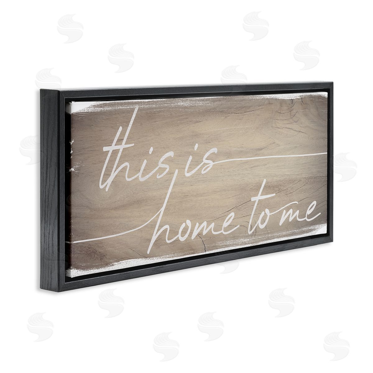 Stupell Studio Home To Me Rustic Grain Pattern Cursive Phrase