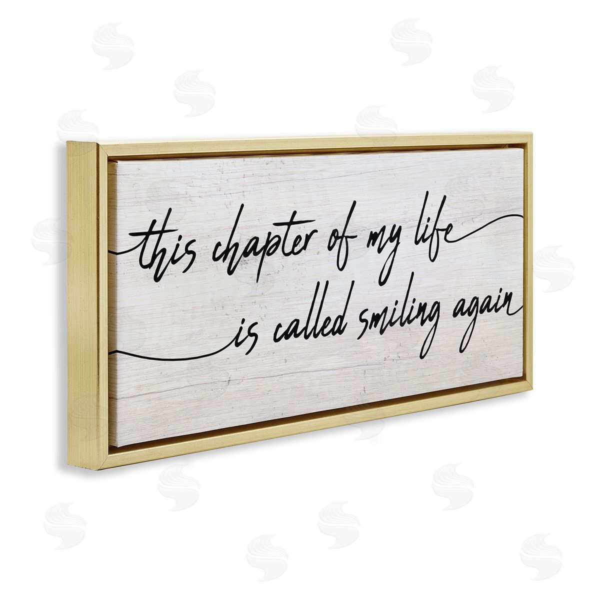 Stupell Studio Smiling Again Motivational Healing Calligraphy Rustic Detail