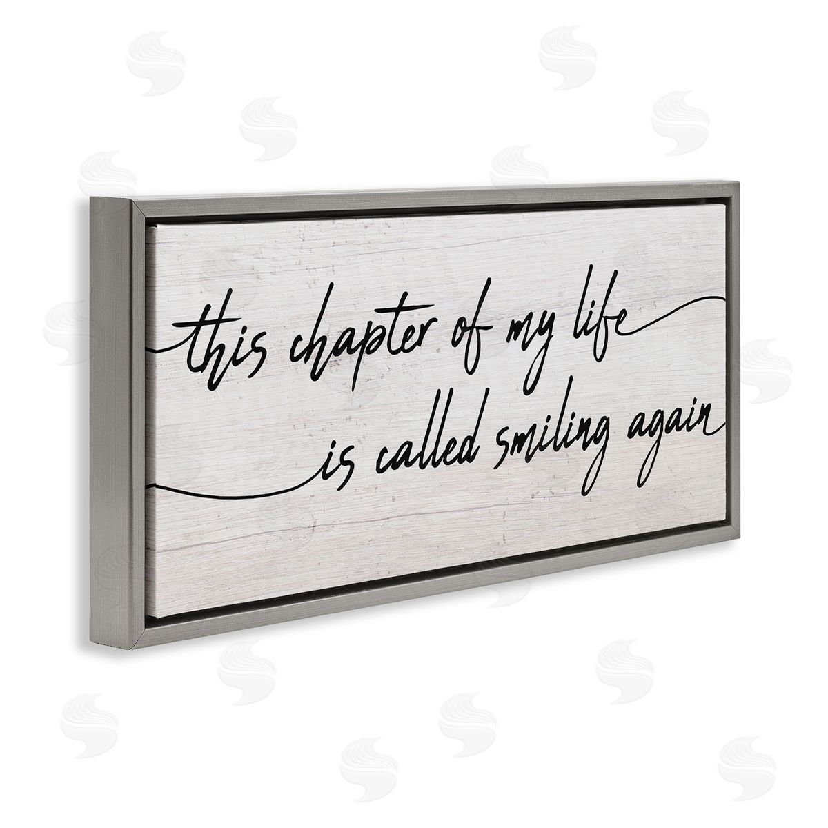 Stupell Studio Smiling Again Motivational Healing Calligraphy Rustic Detail