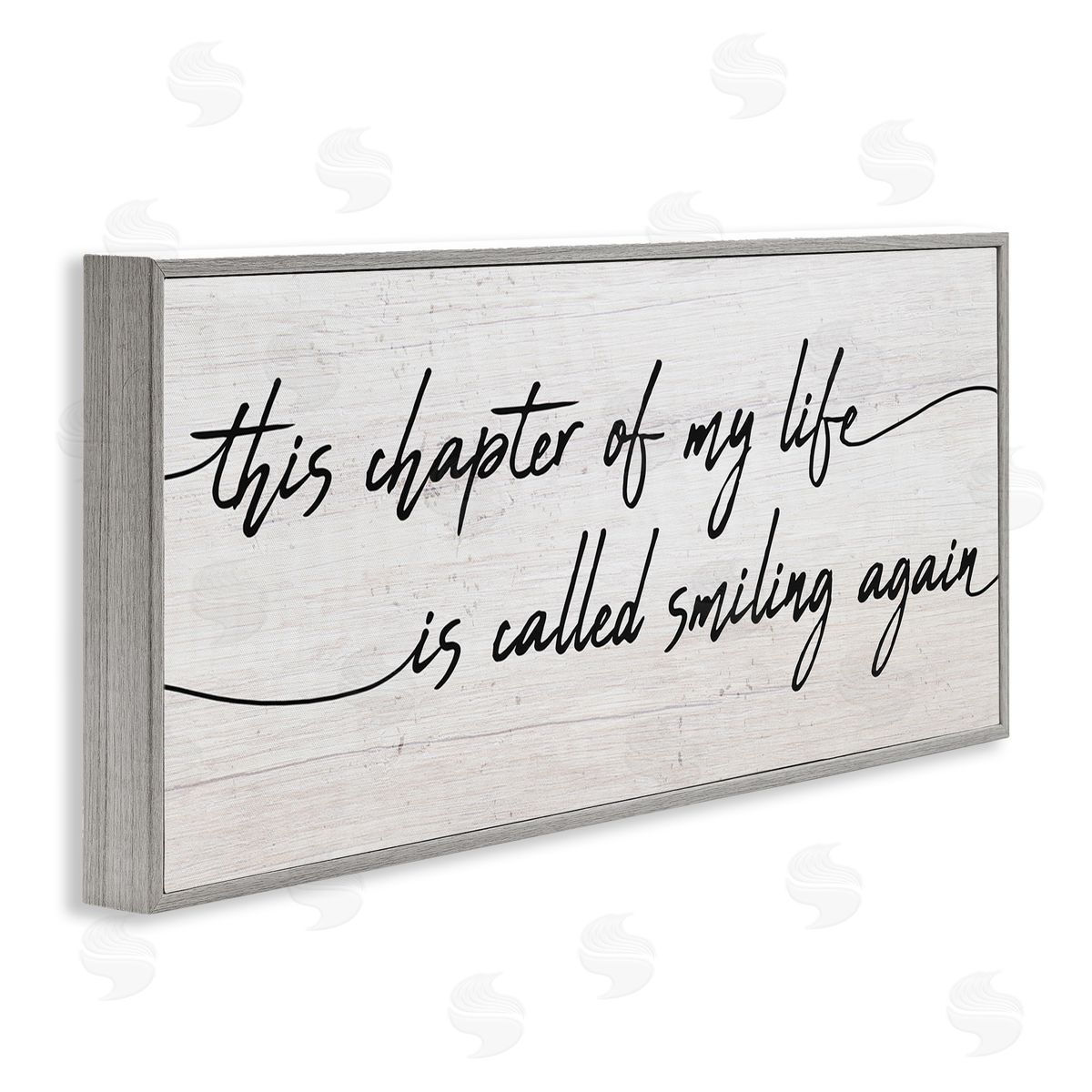 Stupell Studio Smiling Again Motivational Healing Calligraphy Rustic Detail