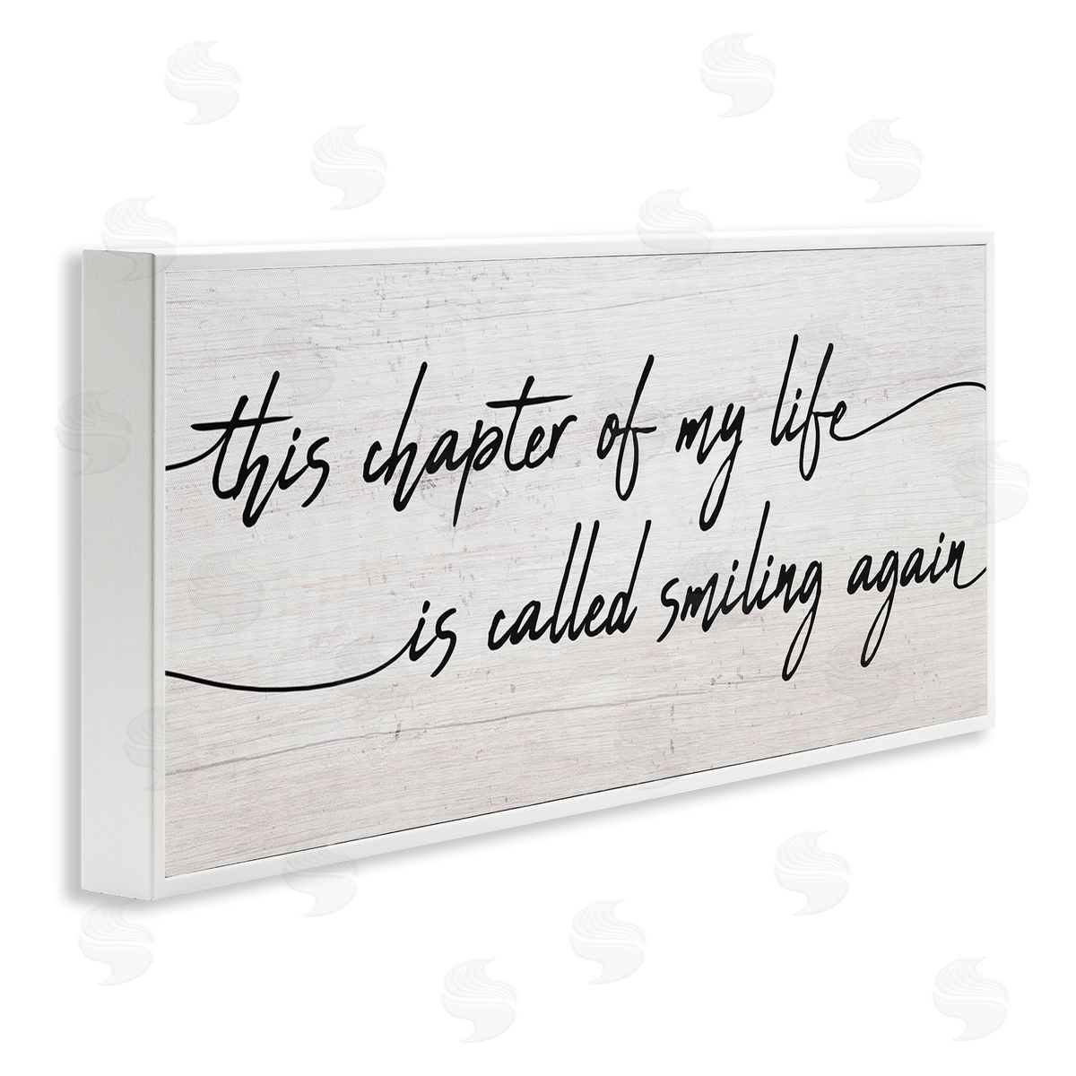 Stupell Studio Smiling Again Motivational Healing Calligraphy Rustic Detail