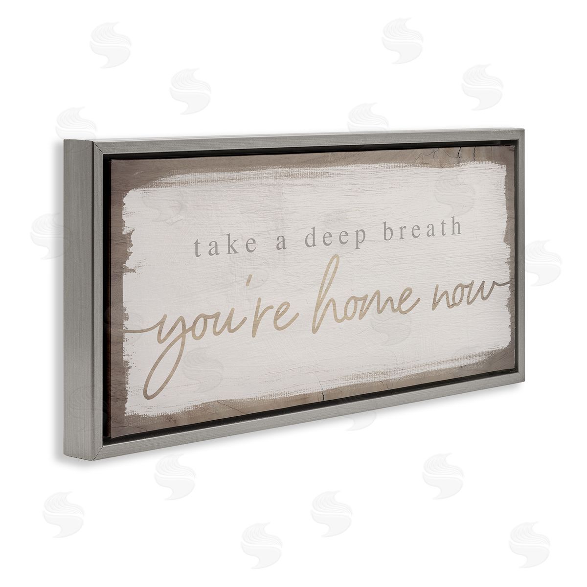 You're Home Now Weathered Chic Grey Floating Frame Canvas Wall Art, Home Decor by Stupell Studio