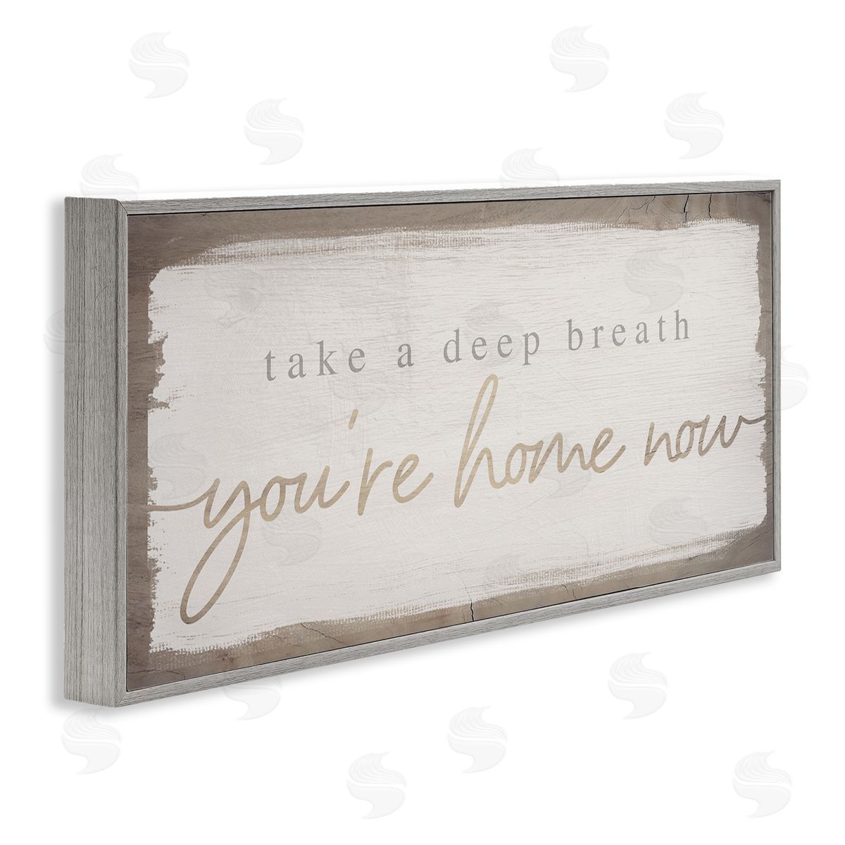 You're Home Now Weathered Chic Grey Frame Print Wall Art, Home Decor by Stupell Studio