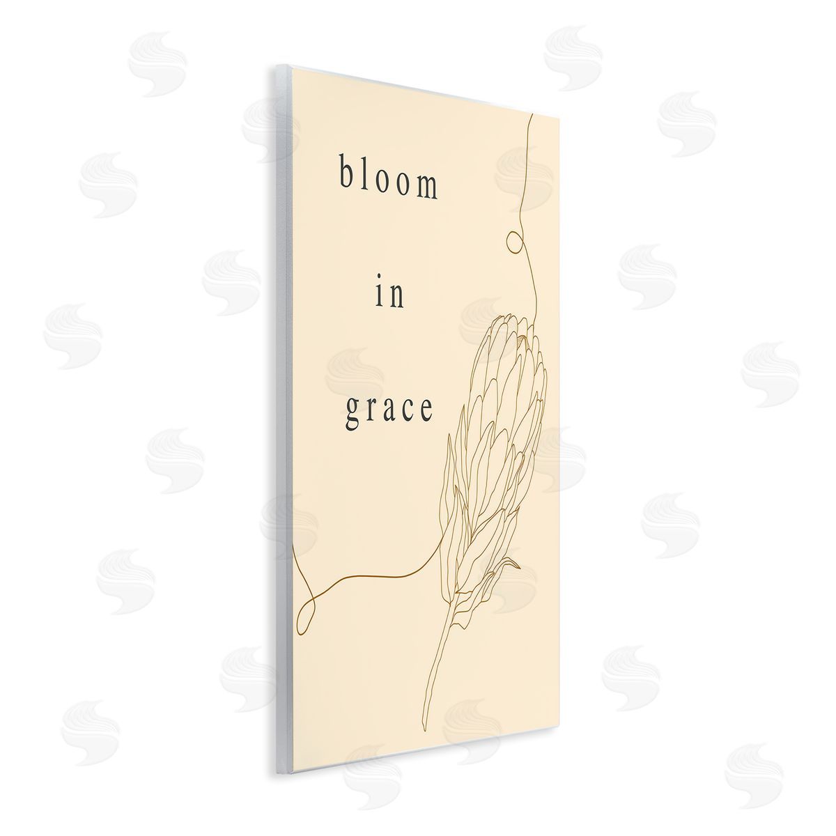 Stupell Studio Bloom In Grace Minimalistic Plant Blossom Line Drawing Wall Plaque Art Print