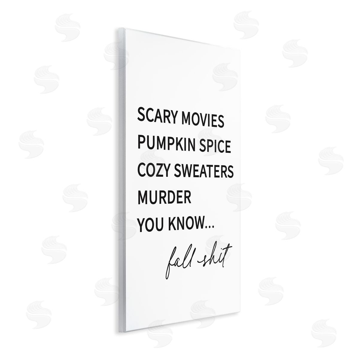 Lettered and Lined Fall Sh** Humorous Seasonal Autumn Typography List Wall Plaque Art Print