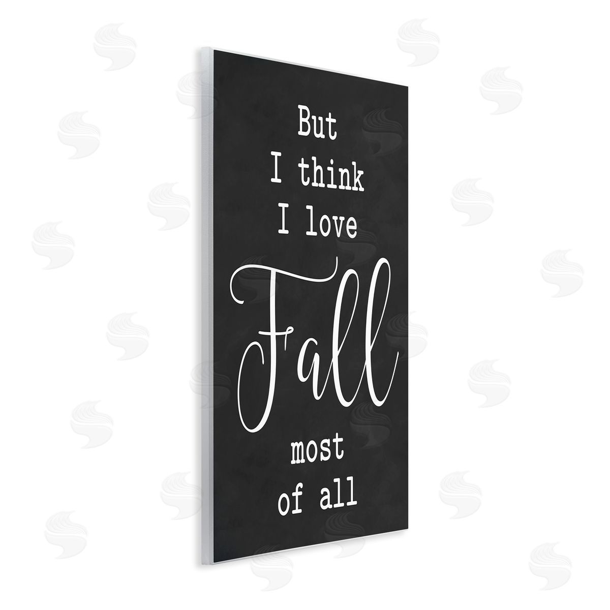 Lettered and Lined Love Fall Most Of All Seasonal Autumn Phrase  Wall Plaque Art Print
