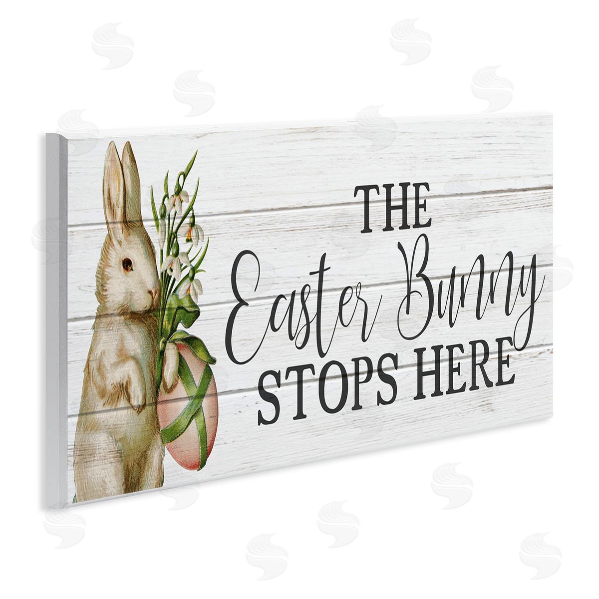 Anne Bailey Easter Bunny Stops Here Country Grain Pattern Phrase