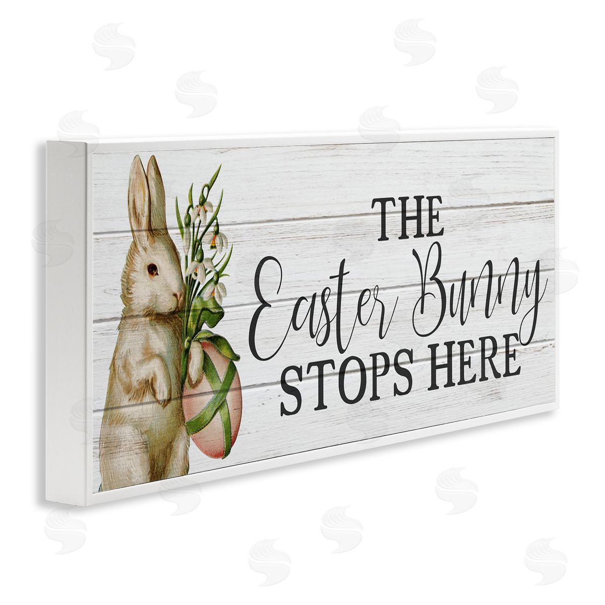 Anne Bailey Easter Bunny Stops Here Country Grain Pattern Phrase