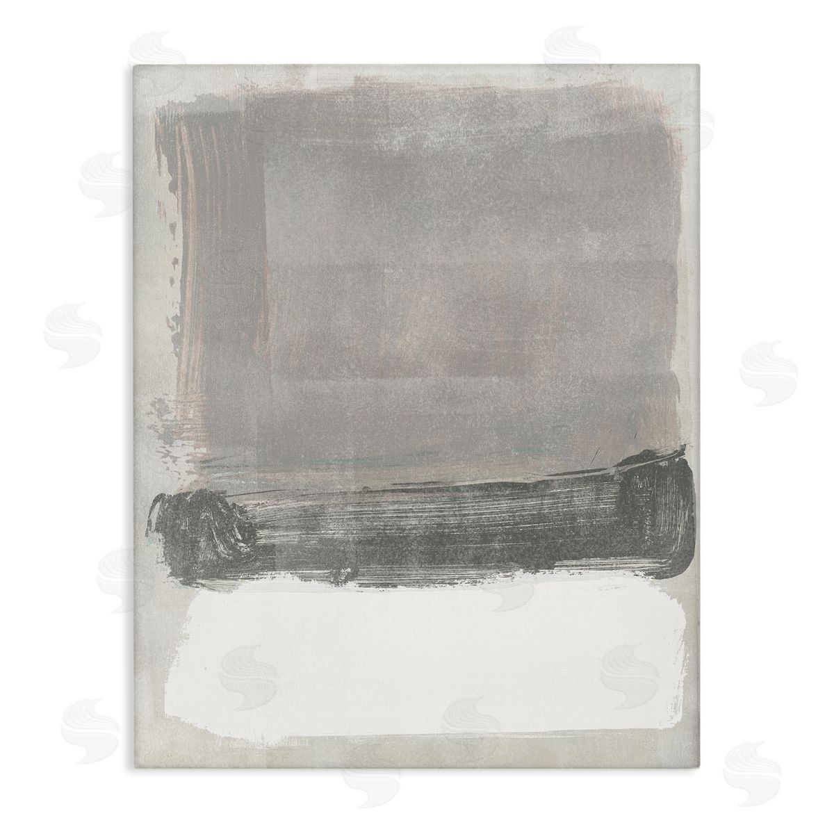 Jennifer Paxton Parker Blocked Neutral Tones Abstract Brushstrokes Shapes Stretched Canvas Wall Art Print