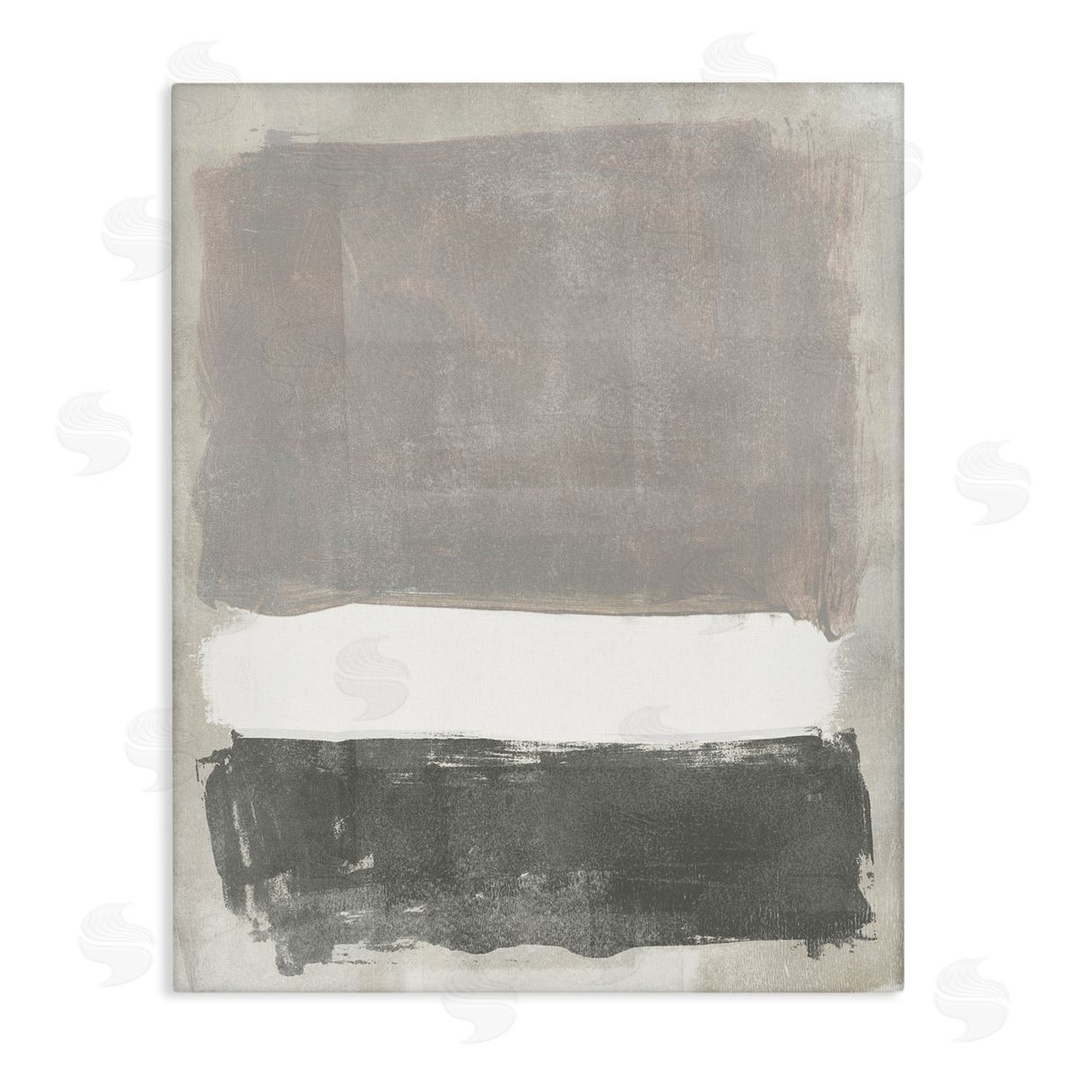 Jennifer Paxton Parker Abstract Neutral Tones Modern Blocked Shapes Stretched Canvas Wall Art Print