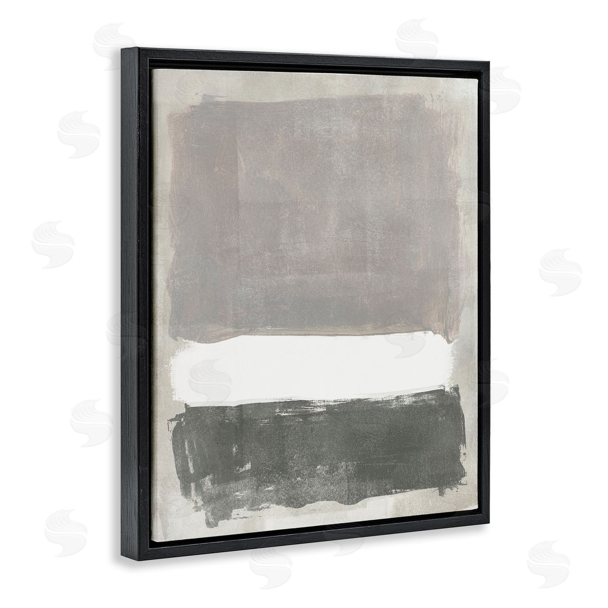 Jennifer Paxton Parker Abstract Neutral Tones Modern Blocked Shapes Black Floating Frame Canvas Wall Art Print