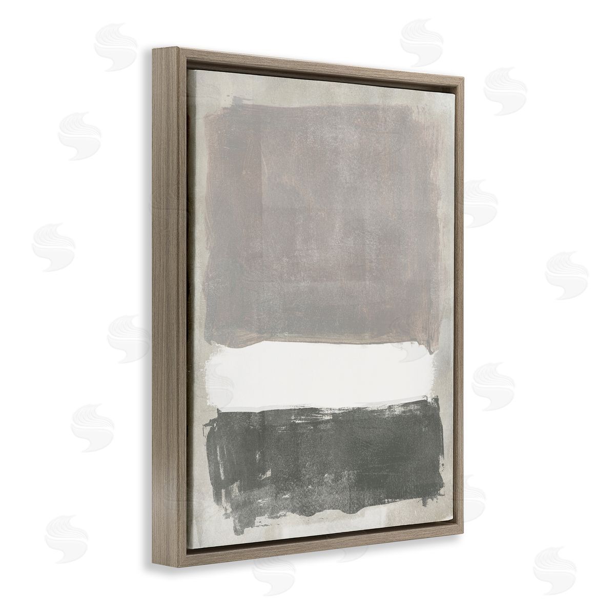 Jennifer Paxton Parker Abstract Neutral Tones Modern Blocked Shapes Brown Floating Frame Canvas Wall Art Print