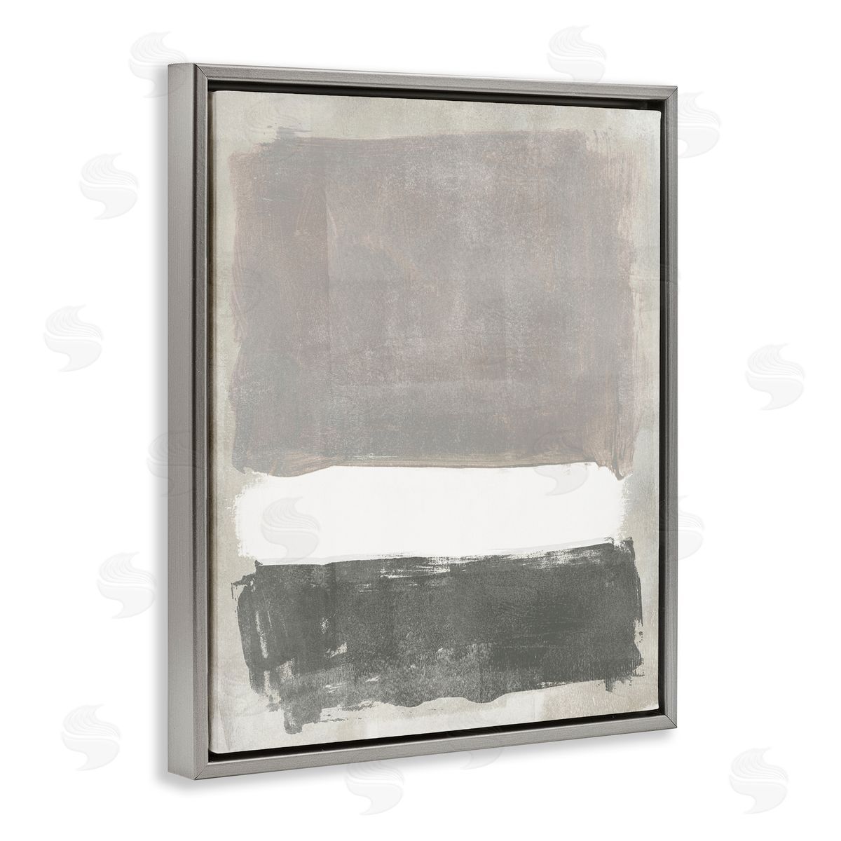 Jennifer Paxton Parker Abstract Neutral Tones Modern Blocked Shapes Gray Floating Frame Canvas Wall Art Print