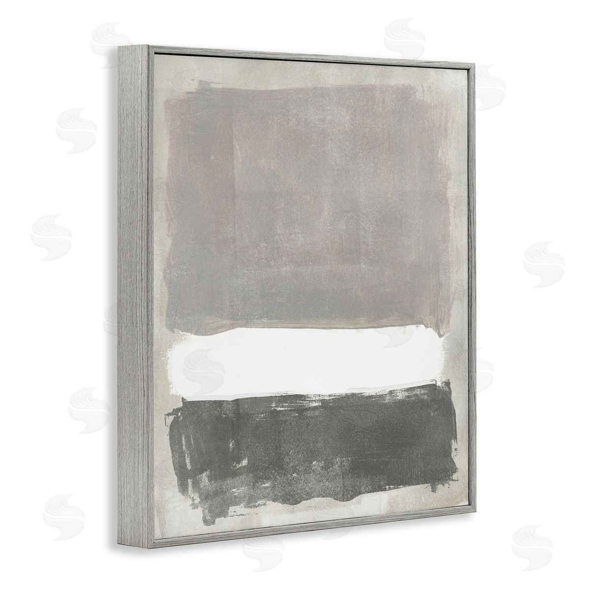 Jennifer Paxton Parker Abstract Neutral Tones Modern Blocked Shapes Gray Framed Giclee Wall Art Print