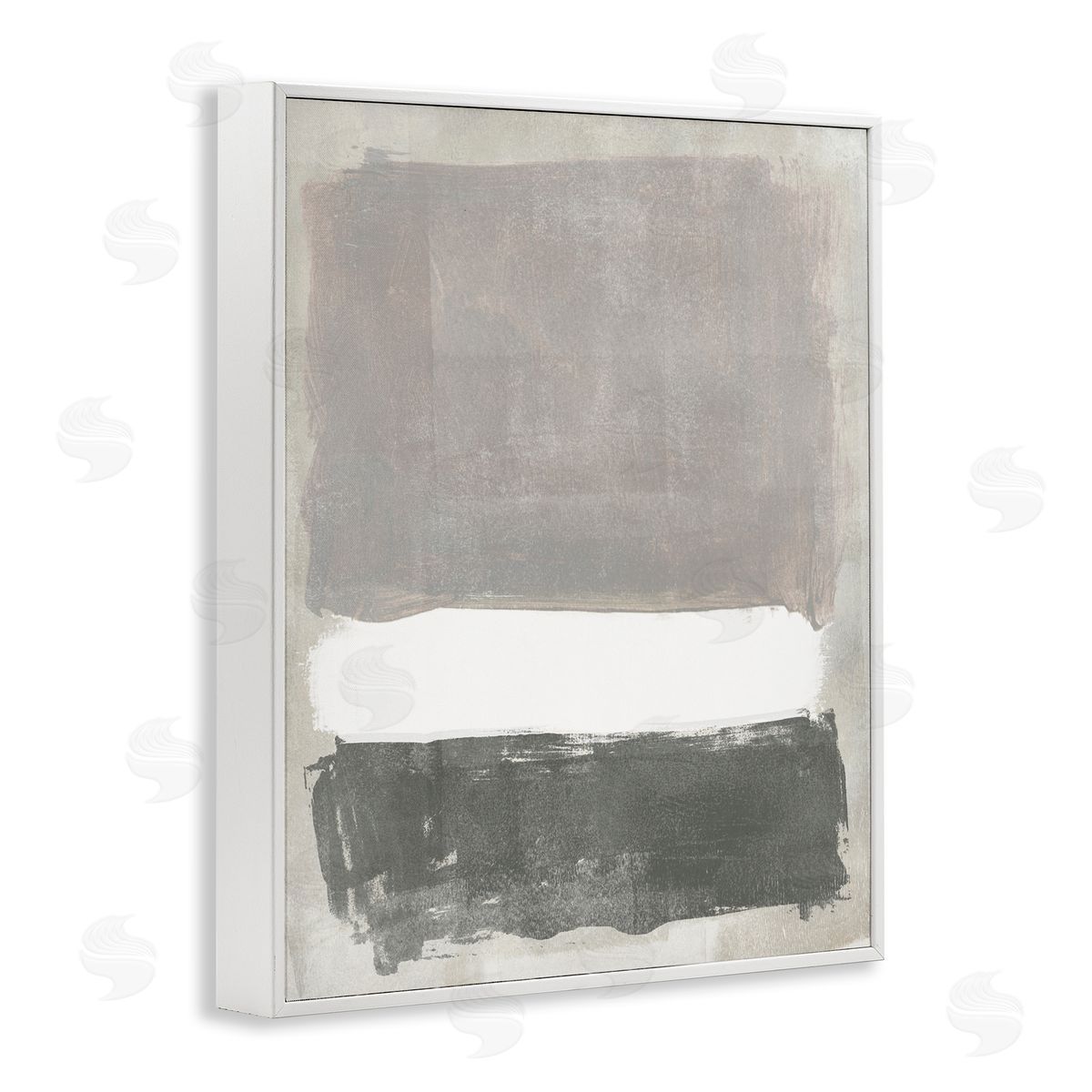 Jennifer Paxton Parker Abstract Neutral Tones Modern Blocked Shapes White Framed Giclee Wall Art Print