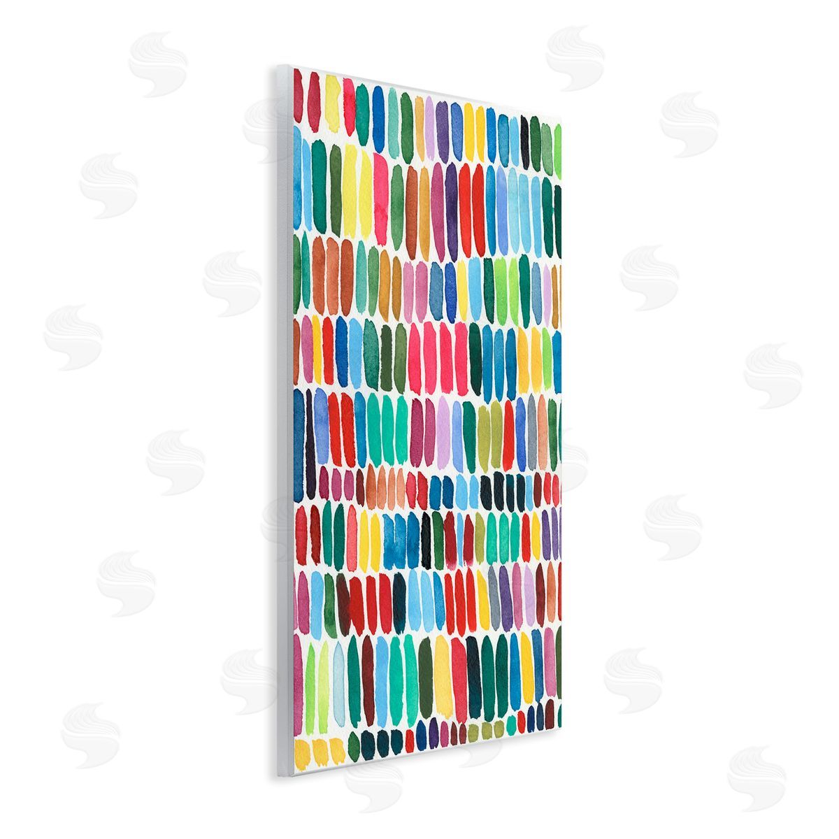 Regina Moore Varied Rainbow Lines Abstract Pattern Watercolor Detail Wall Plaque Art Print