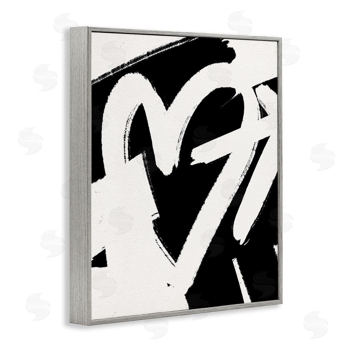 Leah Straatsma - NOT LICENSED YET Arrow Through Heart Black Contemporary Street Gray Framed Giclee Wall Art Print