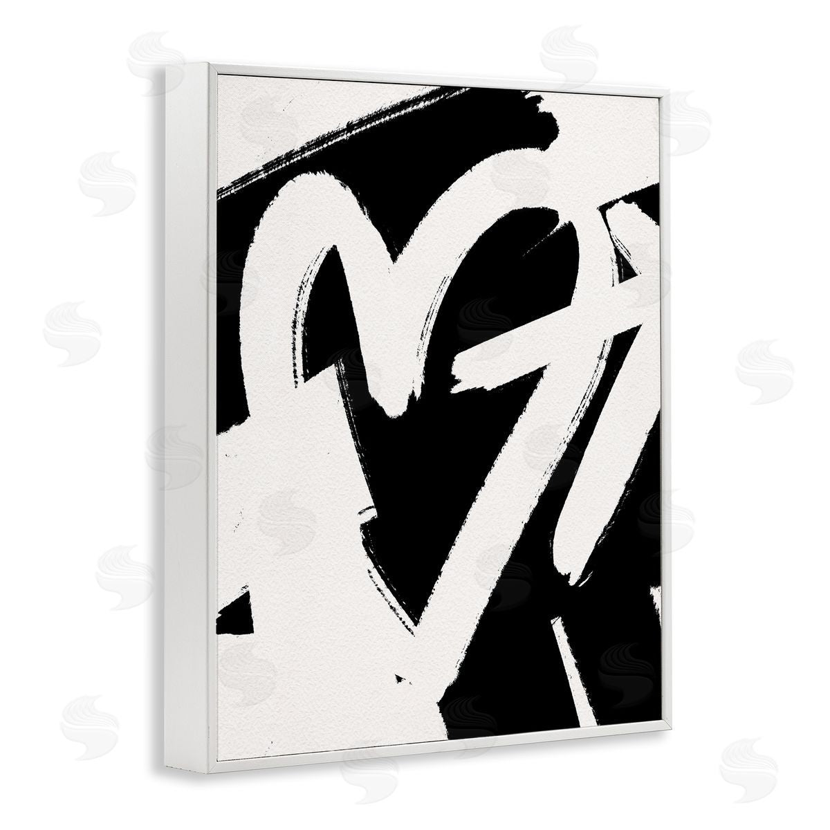 Leah Straatsma - NOT LICENSED YET Arrow Through Heart Black Contemporary Street White Framed Giclee Wall Art Print