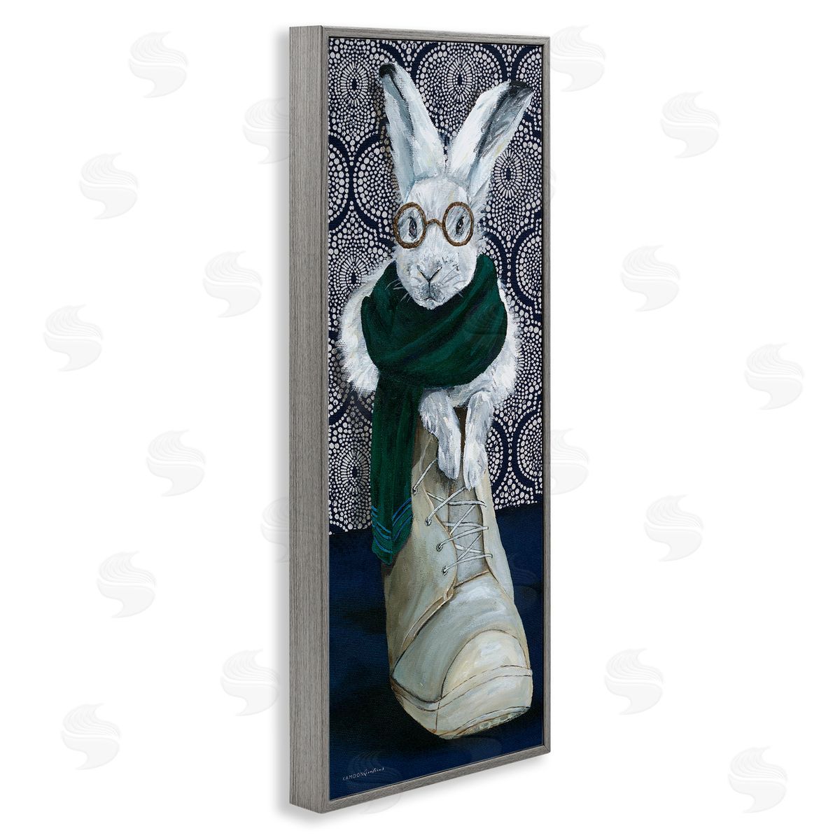 Kamdon Kreations Bundled White Rabbit Glasses Inside Winter Boot