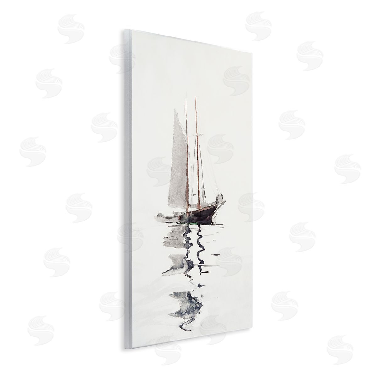 Tranquil Sailboat Vessel Floating Wood Plaque Wall Art, Home Decor by Lettered and Lined