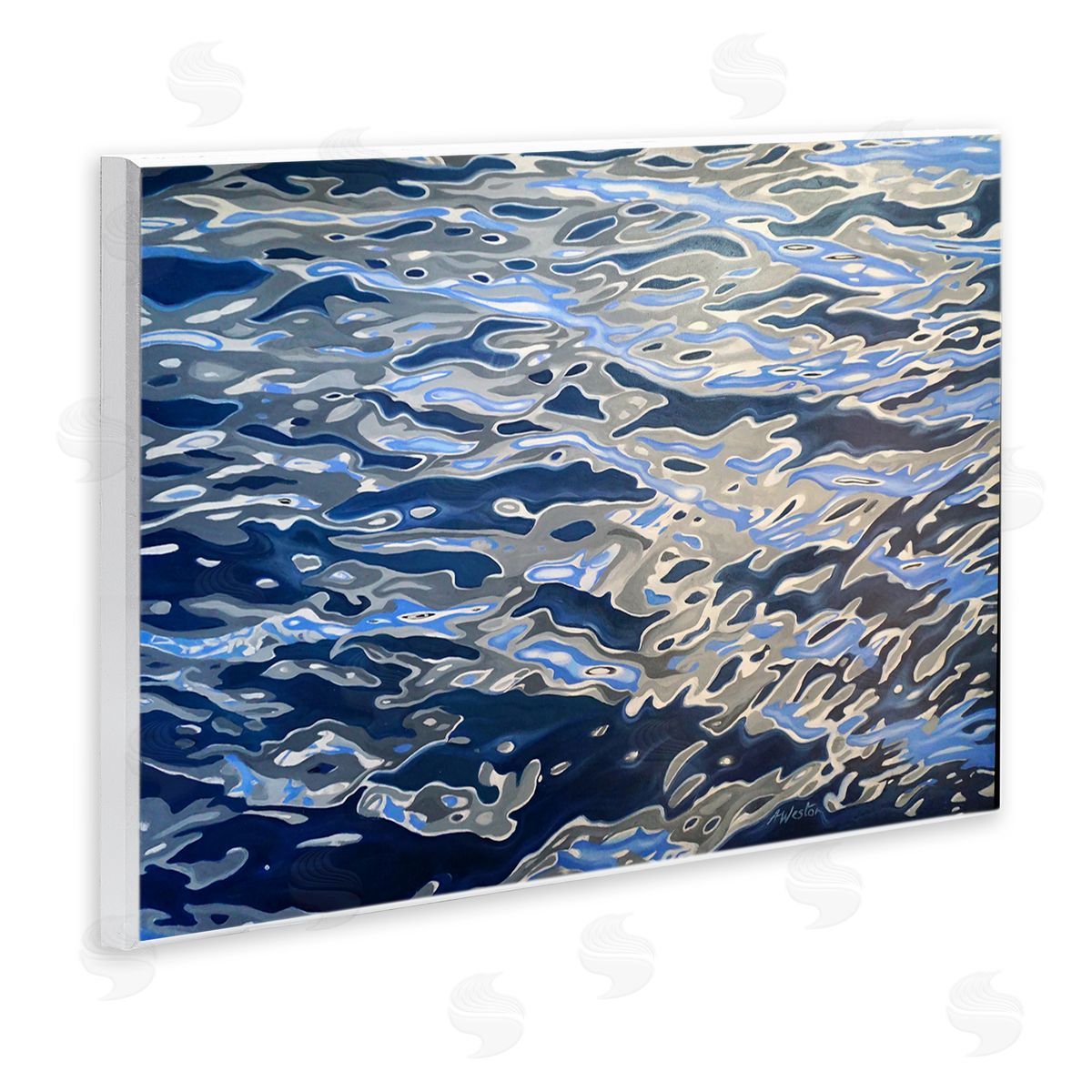 Alan Weston Abstract Ocean Water Ripples Catching Sunlight Wall Plaque Art Print