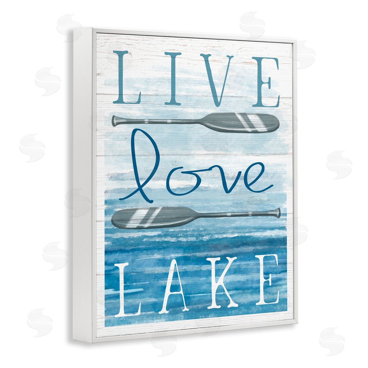 Elizabeth Tyndall Live Love Lake Quote Ores Water  White Framed Giclee Wall Art Print
