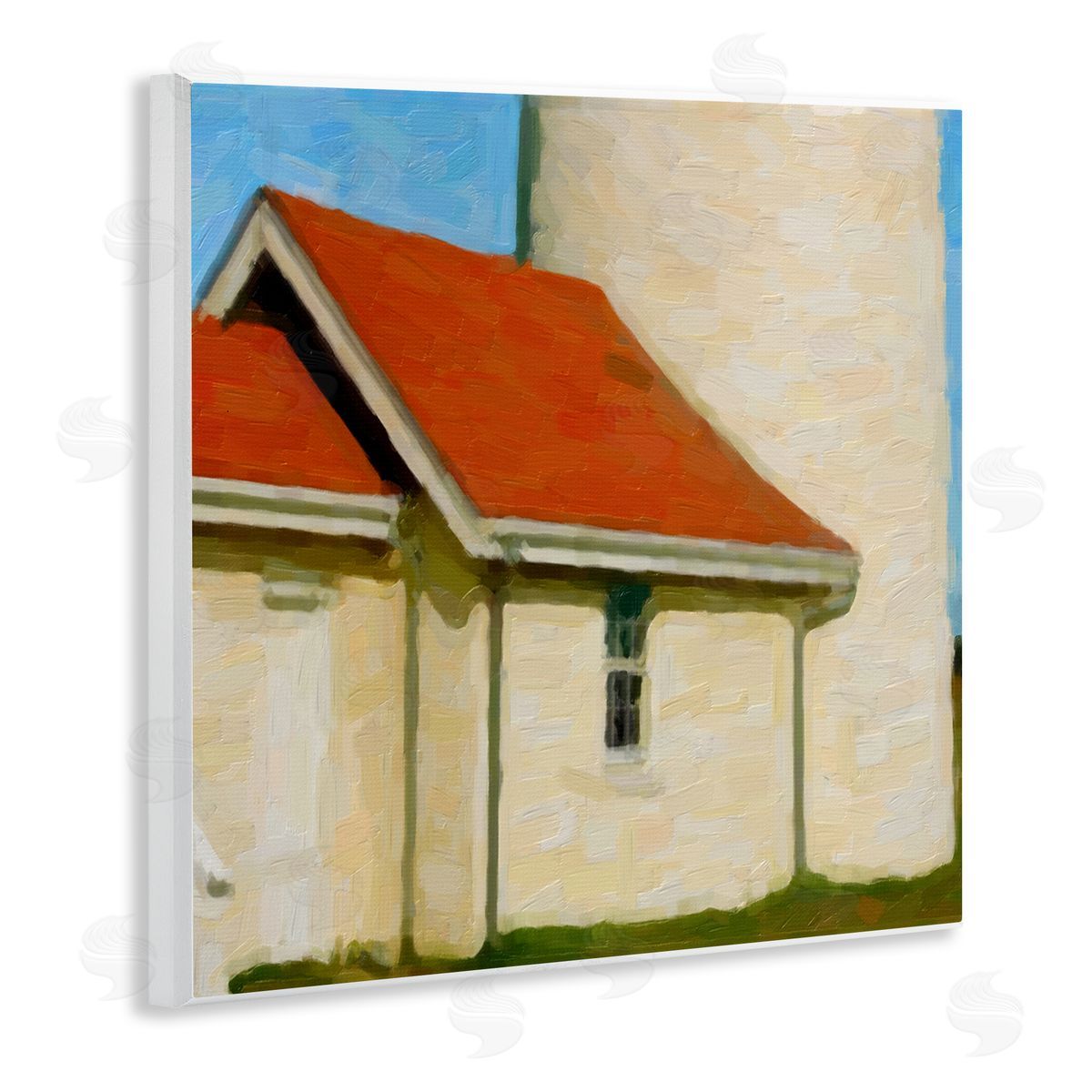 Graffitee Studios Close Up Ocean Lighthouse Coastal Building Architecture  Wooden Wall Plaque Art Print