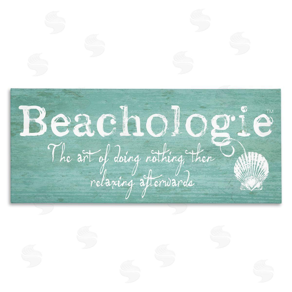 Graffitee Studios Beachologie Weathered Sign Clever Grainy Shell Motif