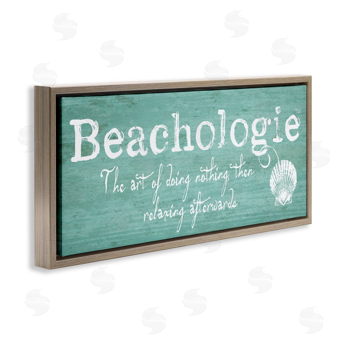 Graffitee Studios Beachologie Weathered Sign Clever Grainy Shell Motif
