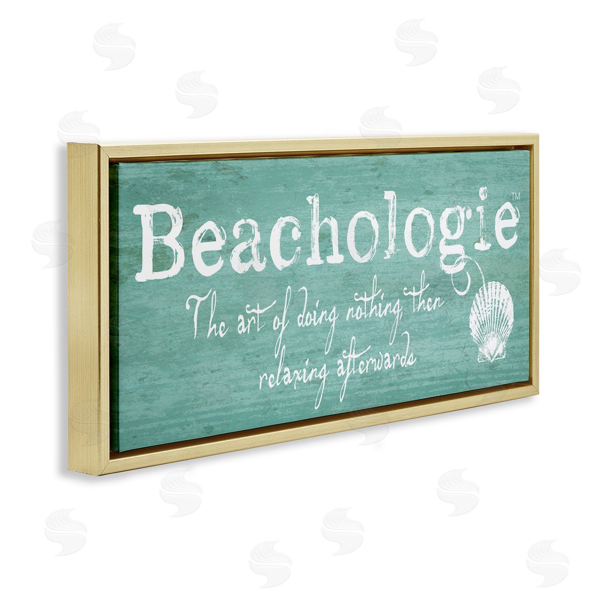 Graffitee Studios Beachologie Weathered Sign Clever Grainy Shell Motif