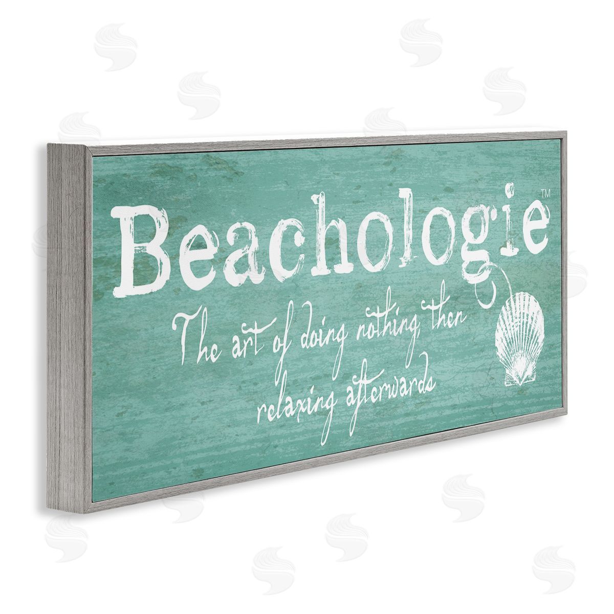 Graffitee Studios Beachologie Weathered Sign Clever Grainy Shell Motif