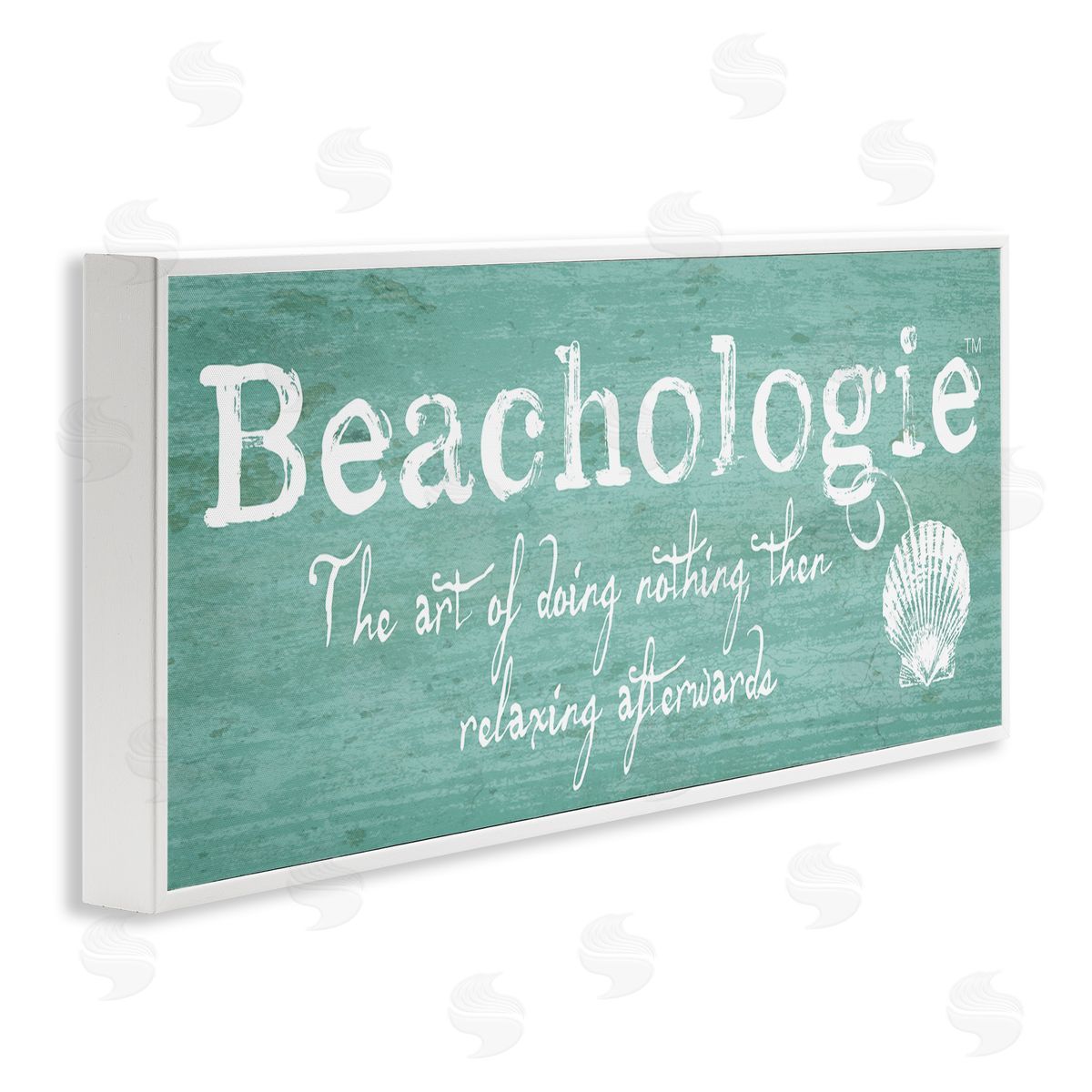 Graffitee Studios Beachologie Weathered Sign Clever Grainy Shell Motif