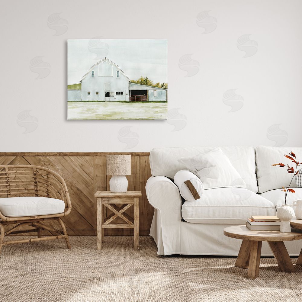 Cindy Jacobs Countryside Barn Rural Farmland Field Landscape  Canvas Wall Art Print in Room