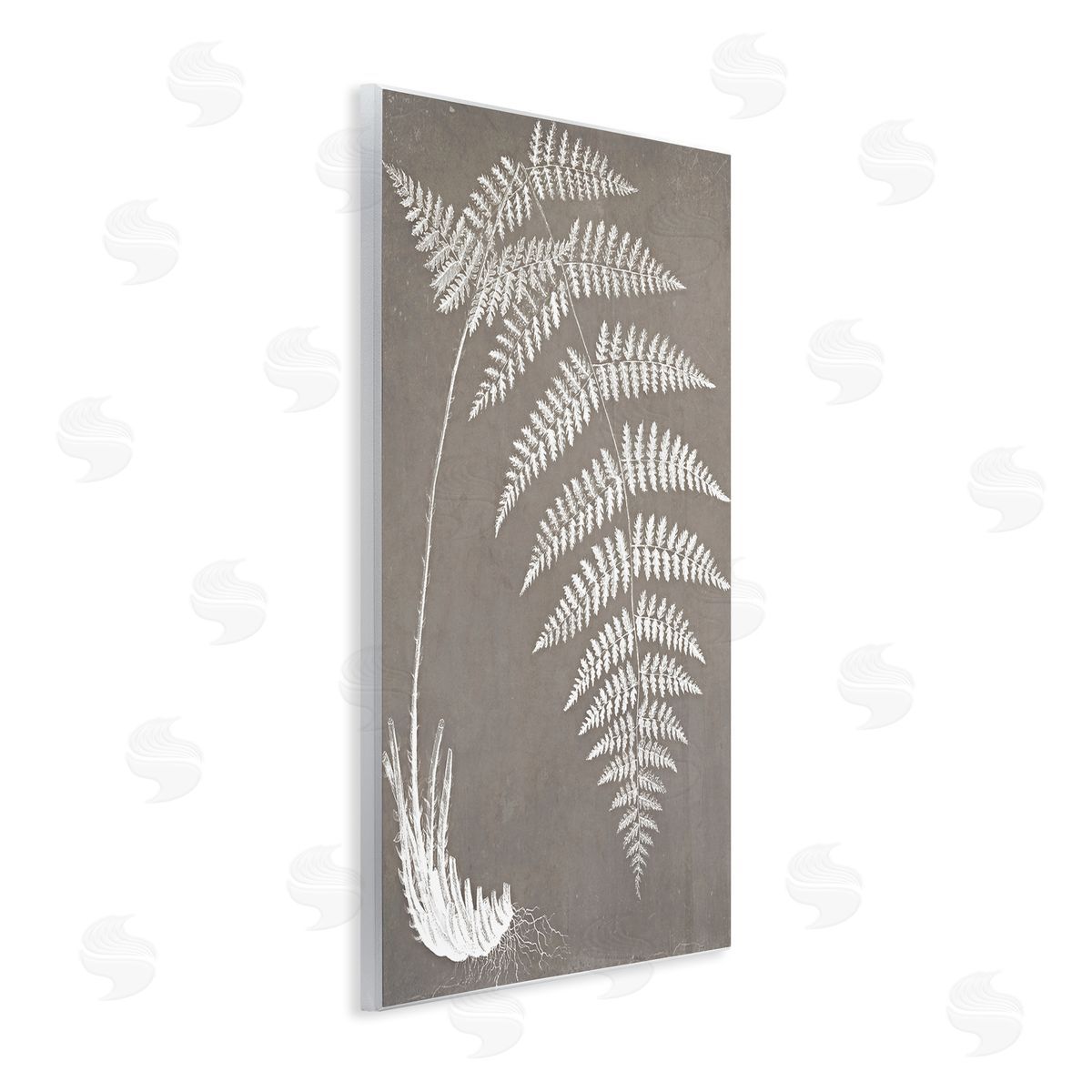 Graffitee Studios Fern Leaves Roots Growing Botanicals Neutral Tones Wall Plaque Art Print