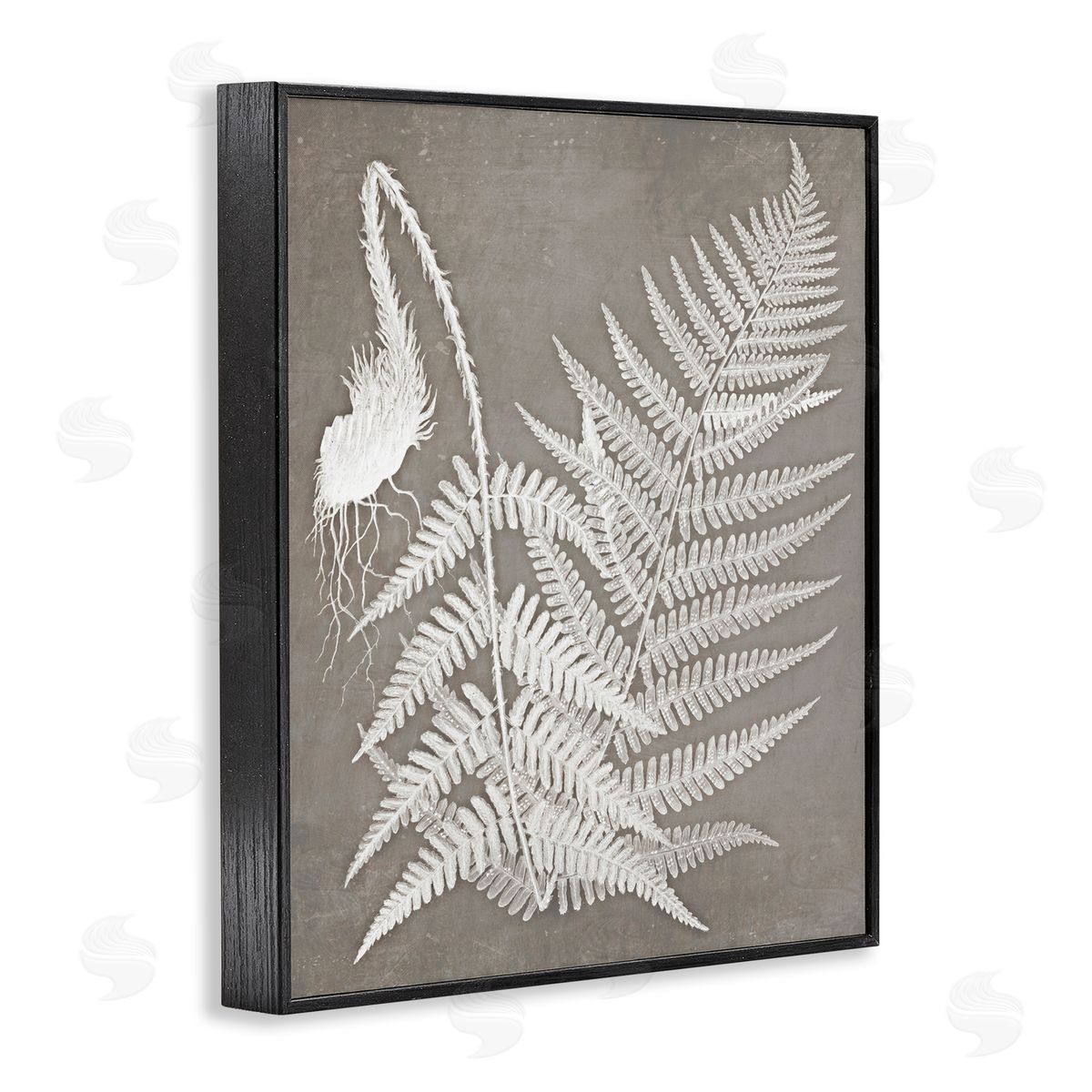 Graffitee Studios Layered Botanicals Fern Leaves Nature Vegetation  Black Framed Giclee Wall Art Print