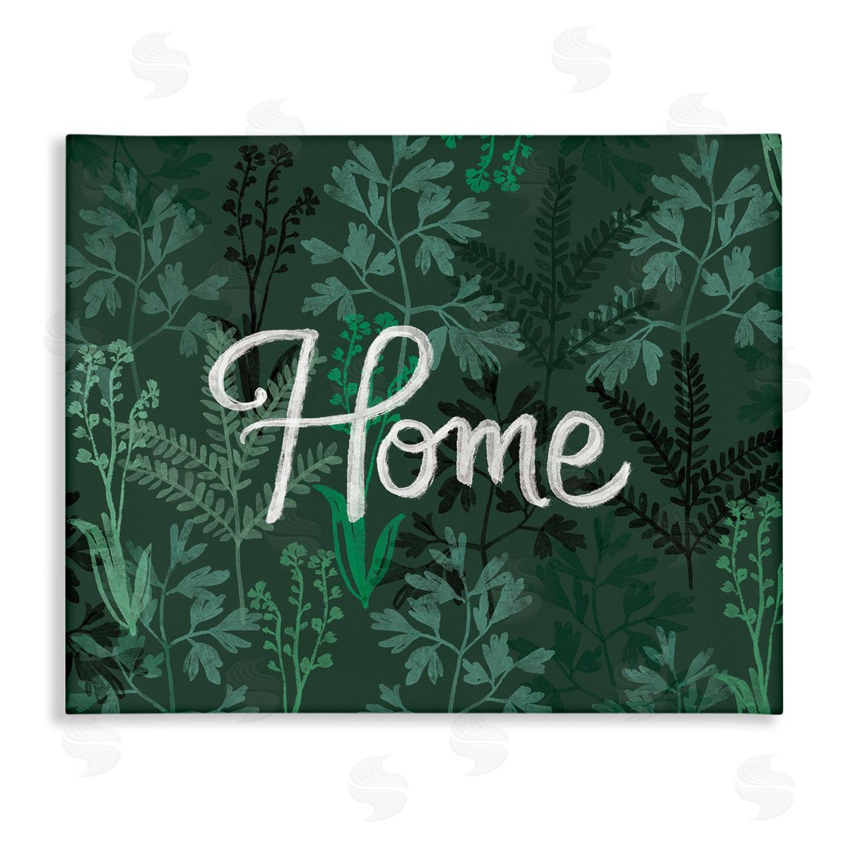 Ilaria Benedetti Green Botanicals Plants Home Calligraphy Cottage Stretched Canvas Wall Art Print