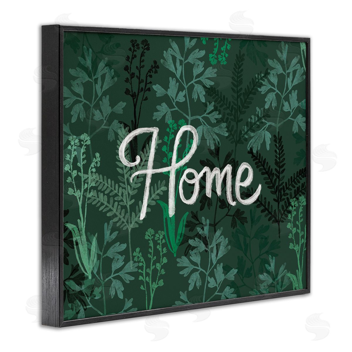 Ilaria Benedetti Green Botanicals Plants Home Calligraphy Cottage Black Framed Giclee Wall Art Print