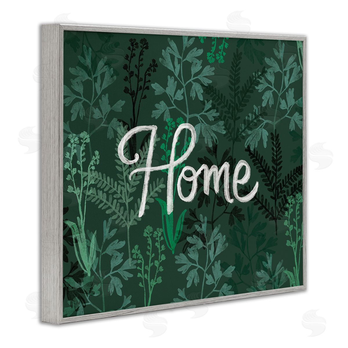 Ilaria Benedetti Green Botanicals Plants Home Calligraphy Cottage Gray Framed Giclee Wall Art Print