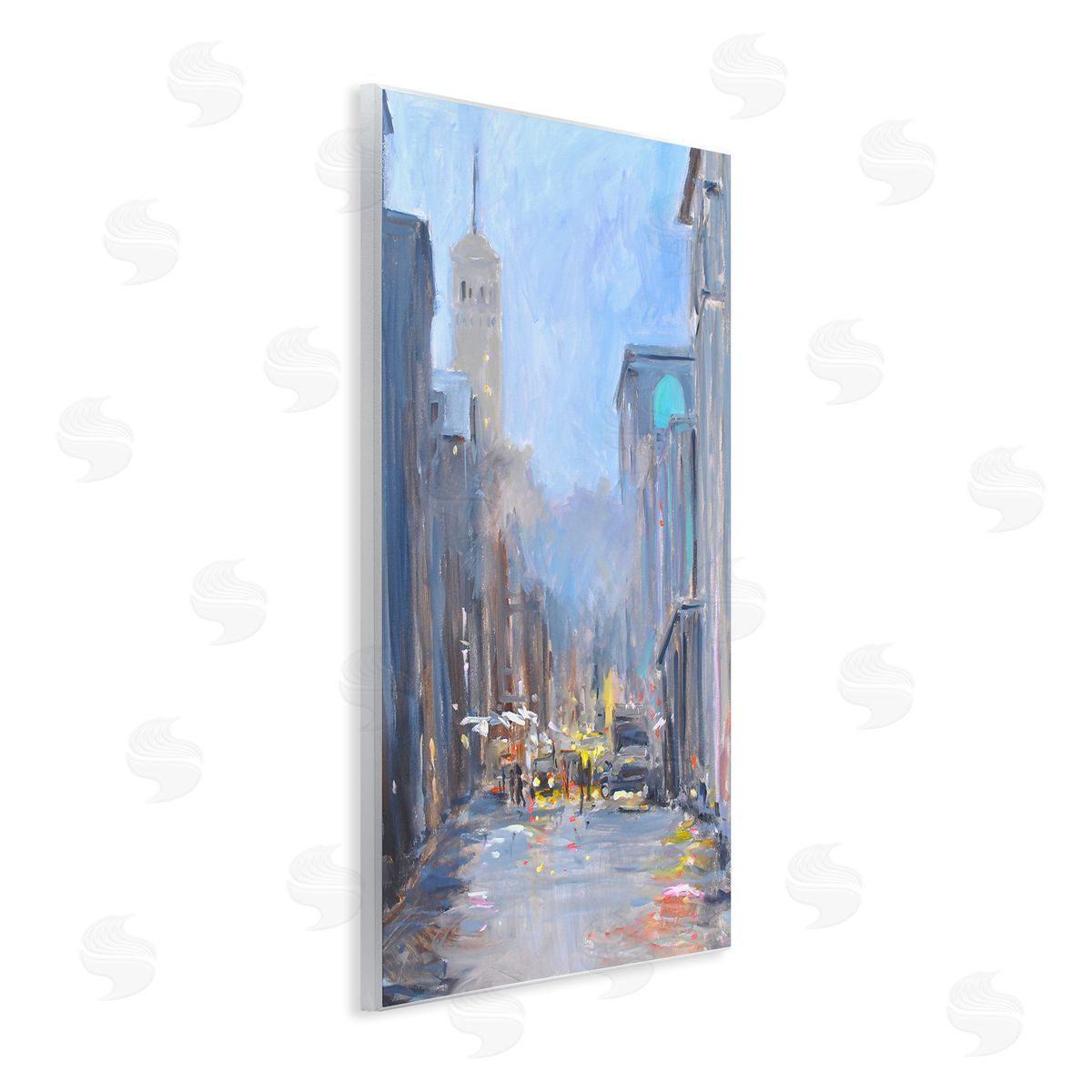 Allayn Stevens Abstract Rainy City Reflections Tall Urban Buildings Wall Plaque Art Print