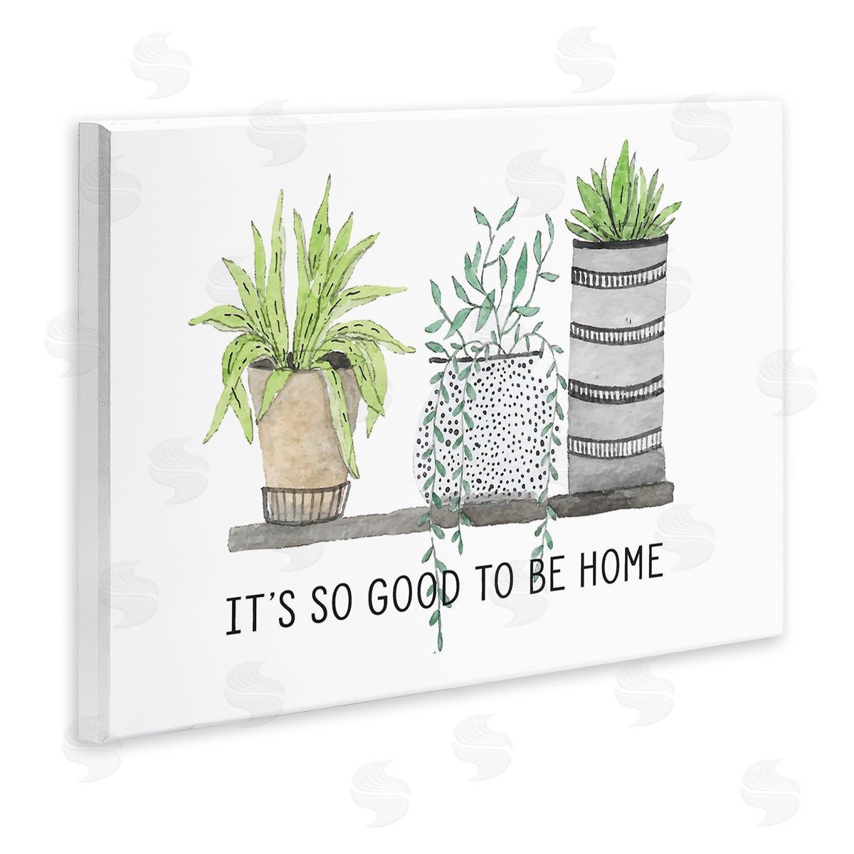 Lettered and Lined Good To Be Home House Plants  Planters Wall Plaque Art Print