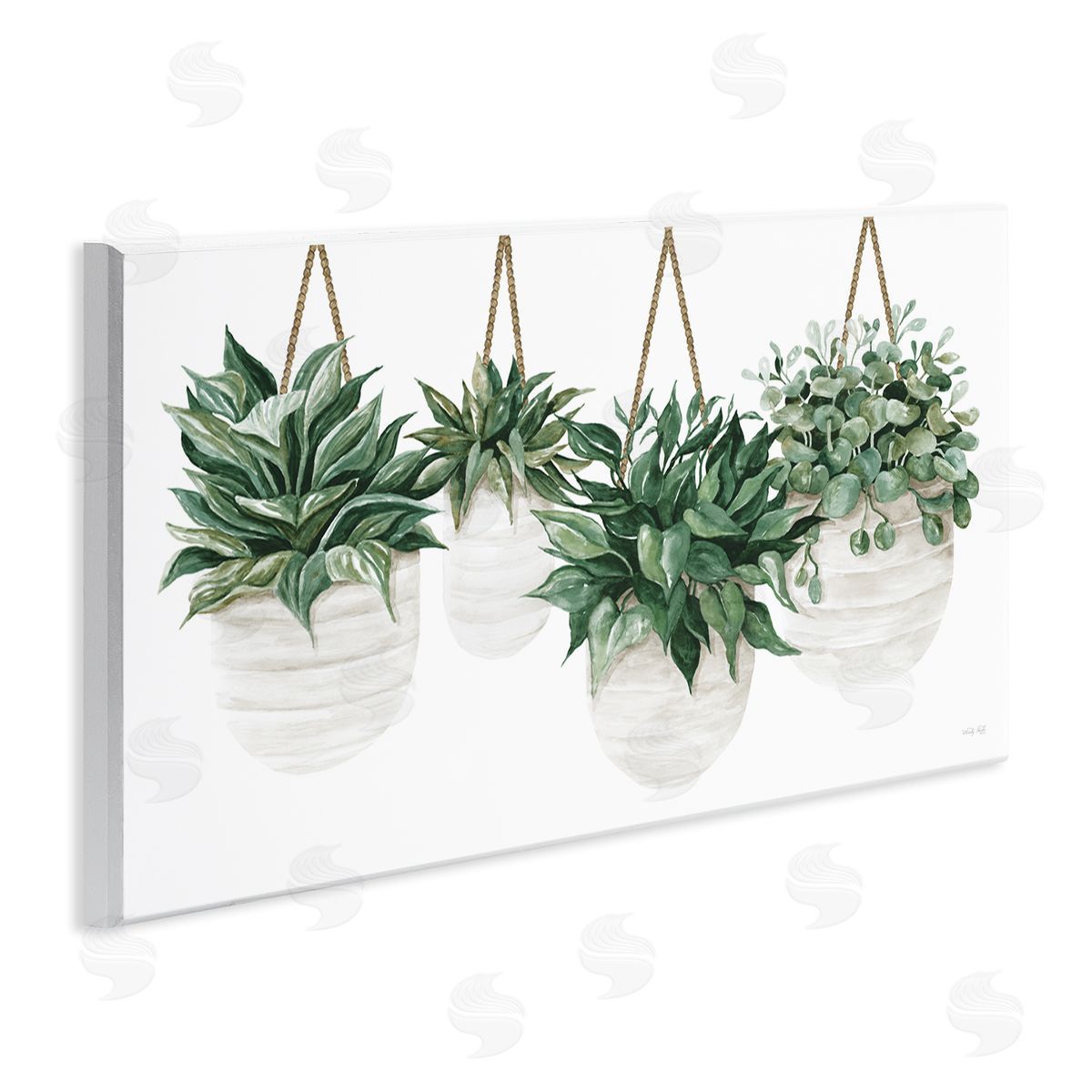 Hanging Planters House Plants Wood Plaque Wall Art, Home Decor by Cindy Jacobs