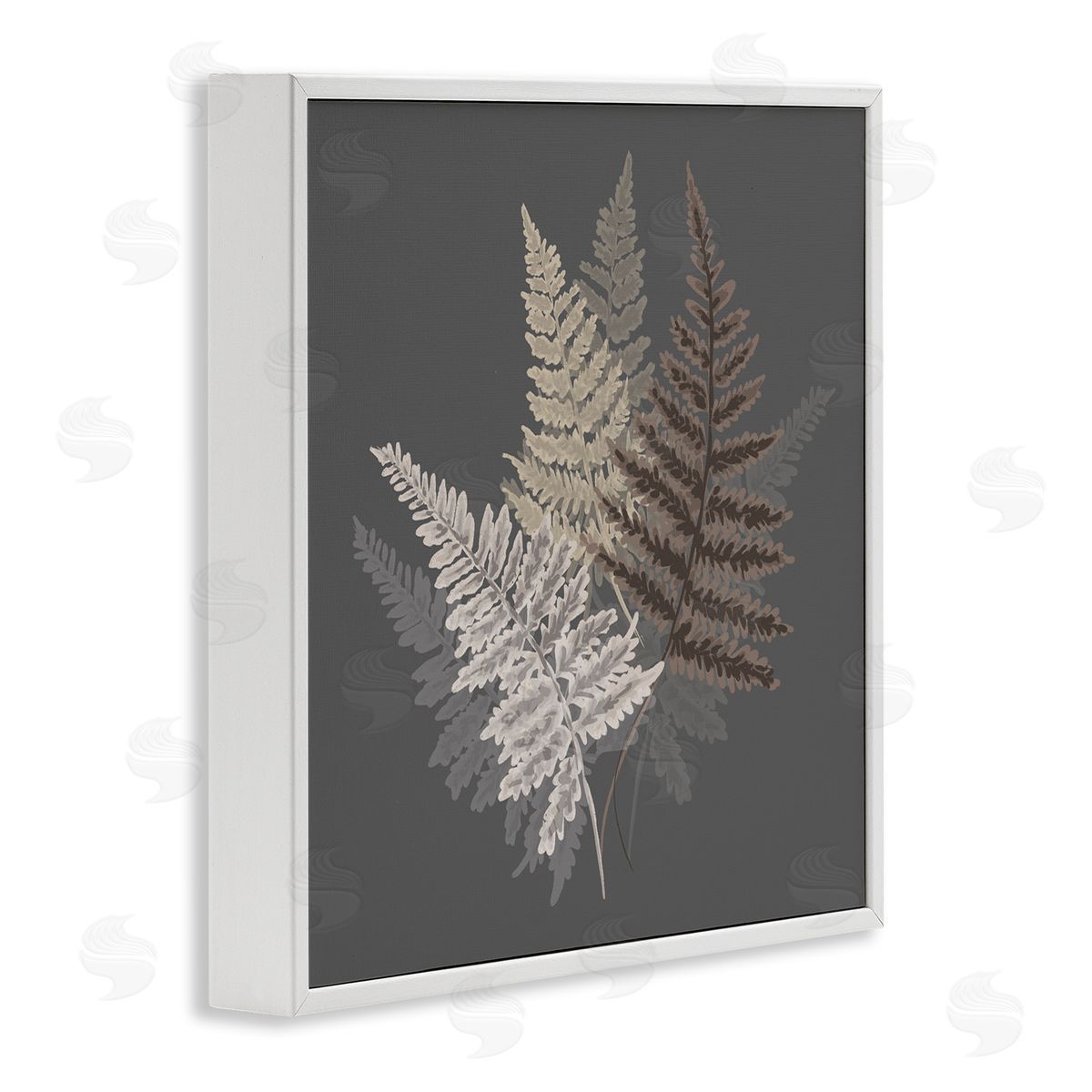 House of Rose Fern Sprigs Leaves Layered Nature Earthy Botanicals  White Framed Glicee Wall Art Print